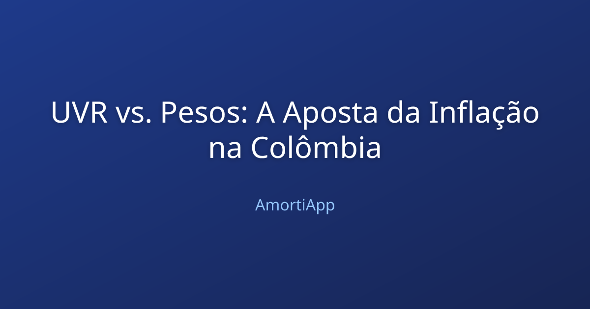 UVR vs. Pesos: A Aposta da Inflação na Colômbia